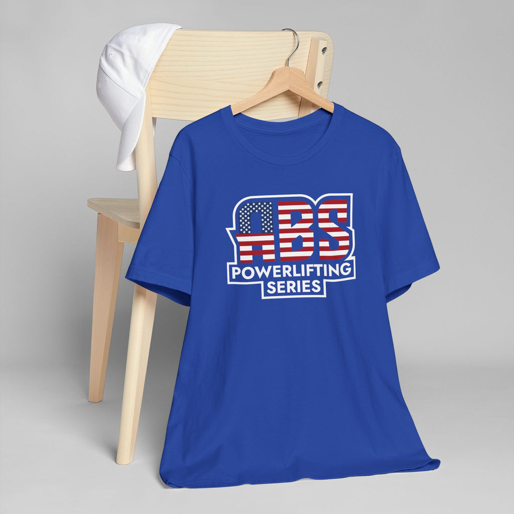 Powerlifting T-Shirt — "ABS Powerlifting Series" USA Flag Design