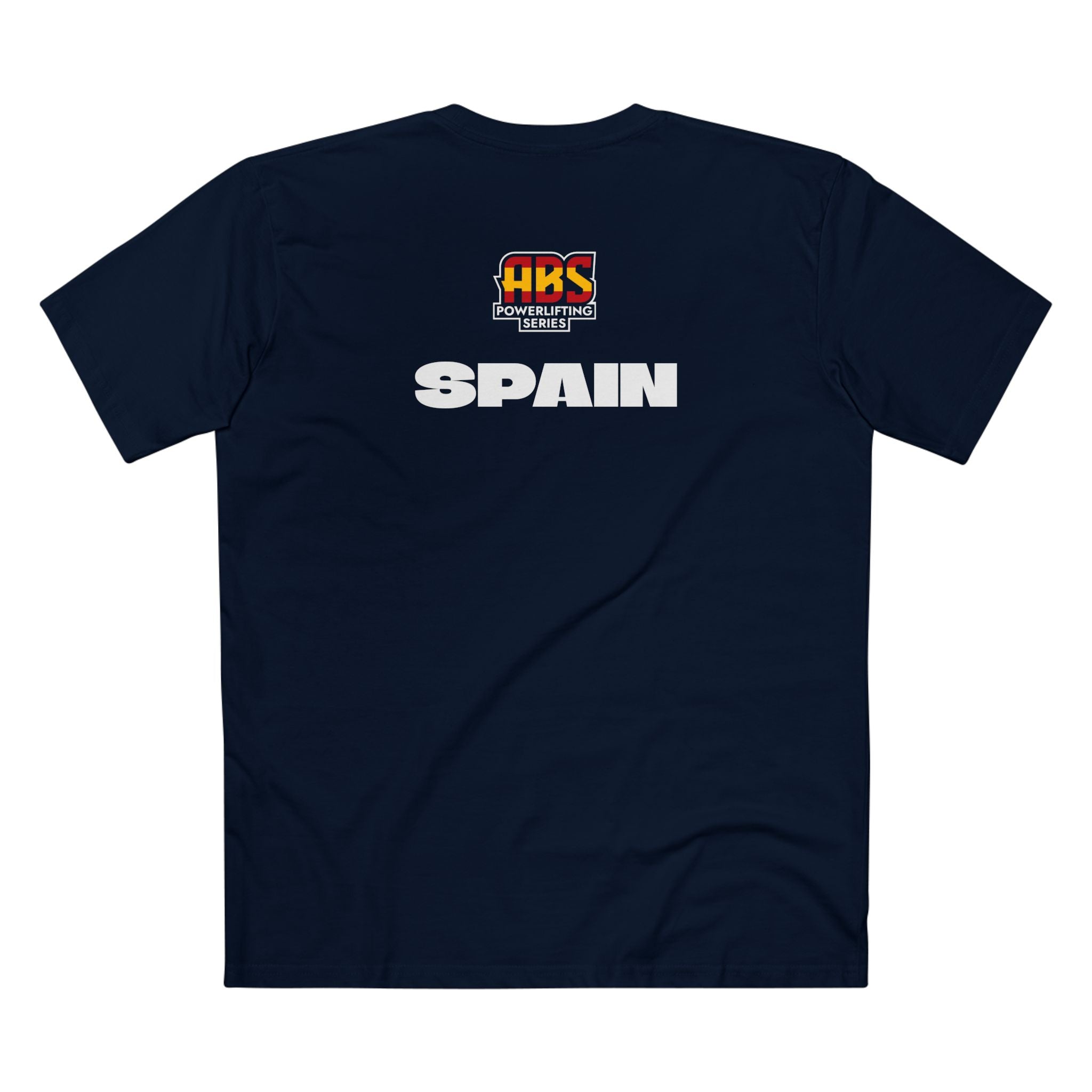 Powerlifting Series Tee — Small Logo with "SPAIN" Back Print