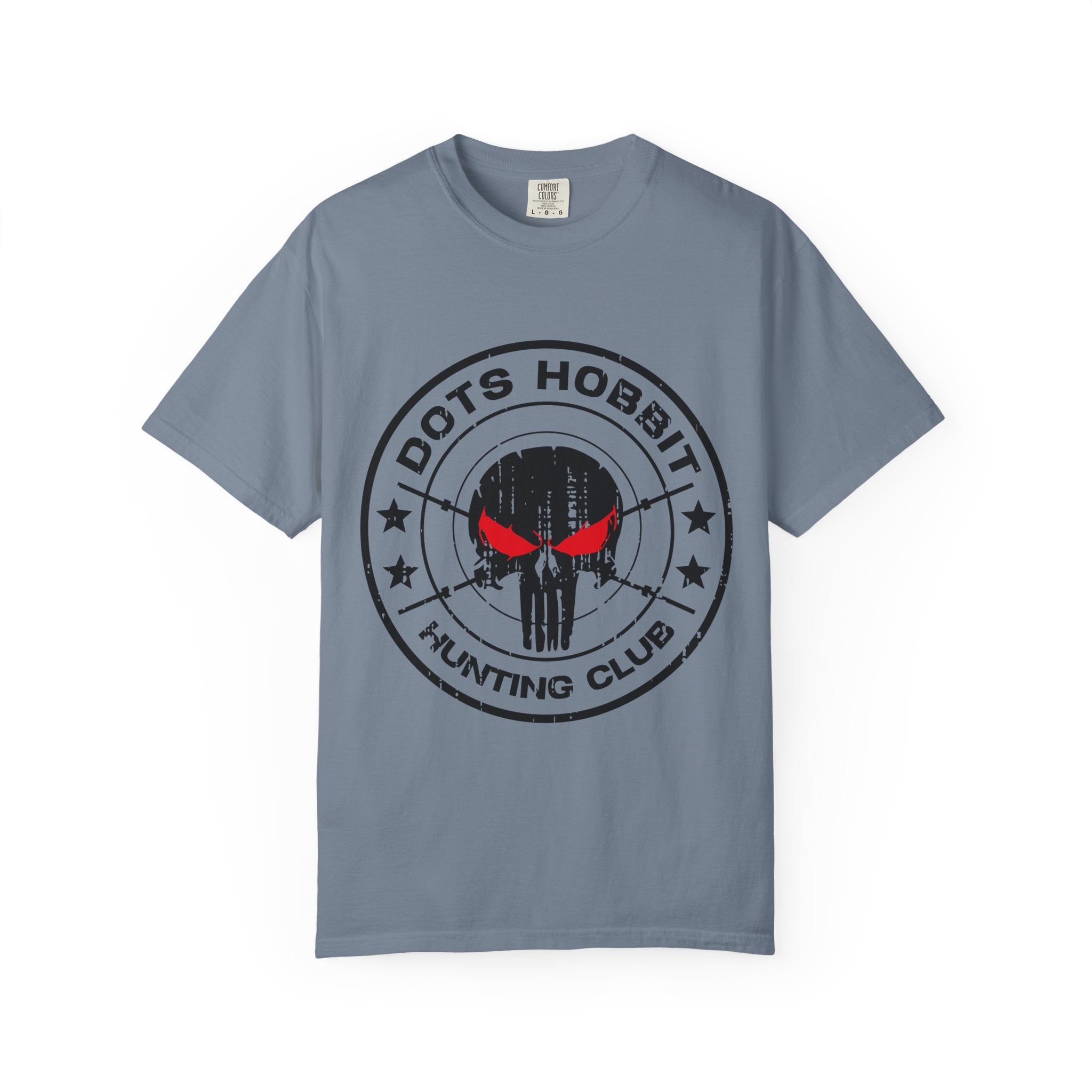 "Dots Hobbit" Skull Logo Cotton T‑Shirt