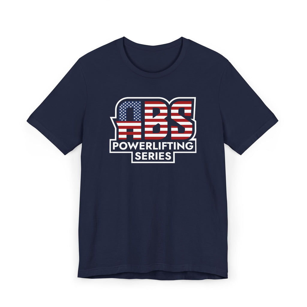 Powerlifting T-Shirt — "ABS Powerlifting Series" USA Flag Design