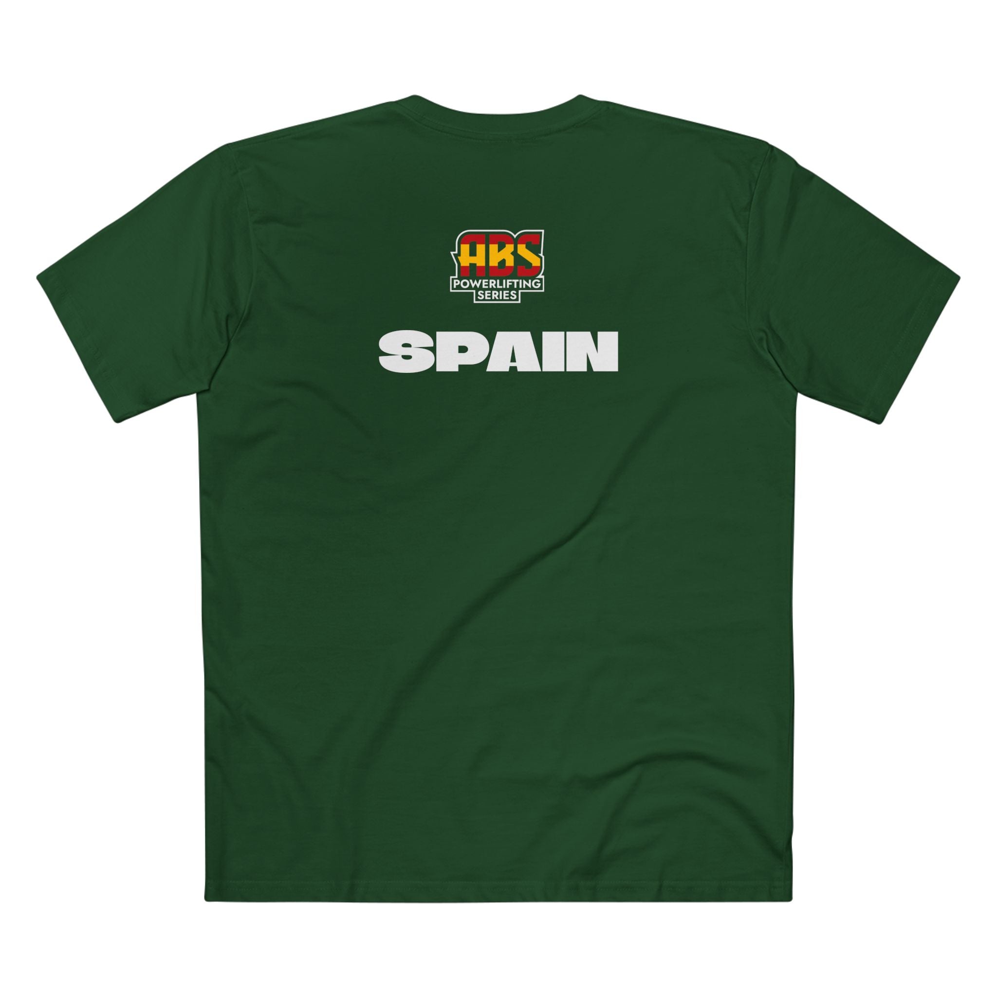 Powerlifting Series Tee — Small Logo with "SPAIN" Back Print