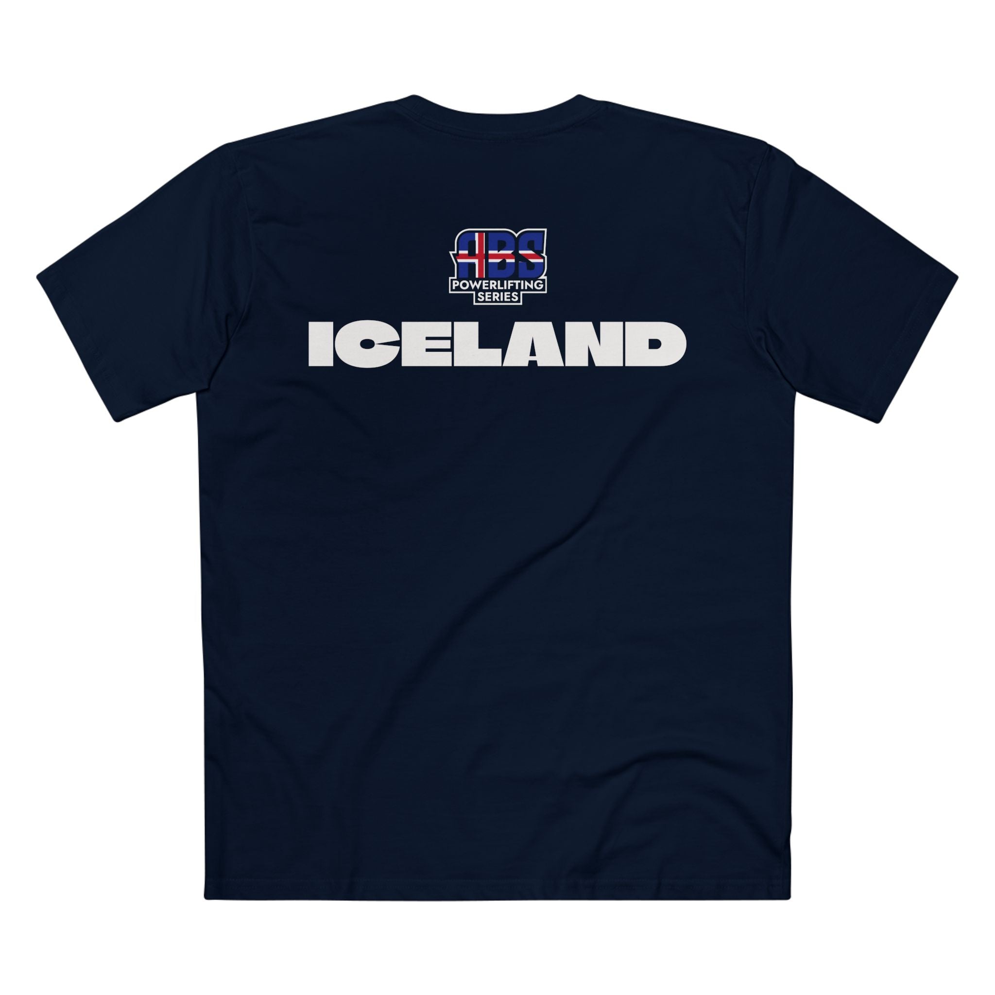ABS Powerlifting T-shirts- Iceland Small Logo