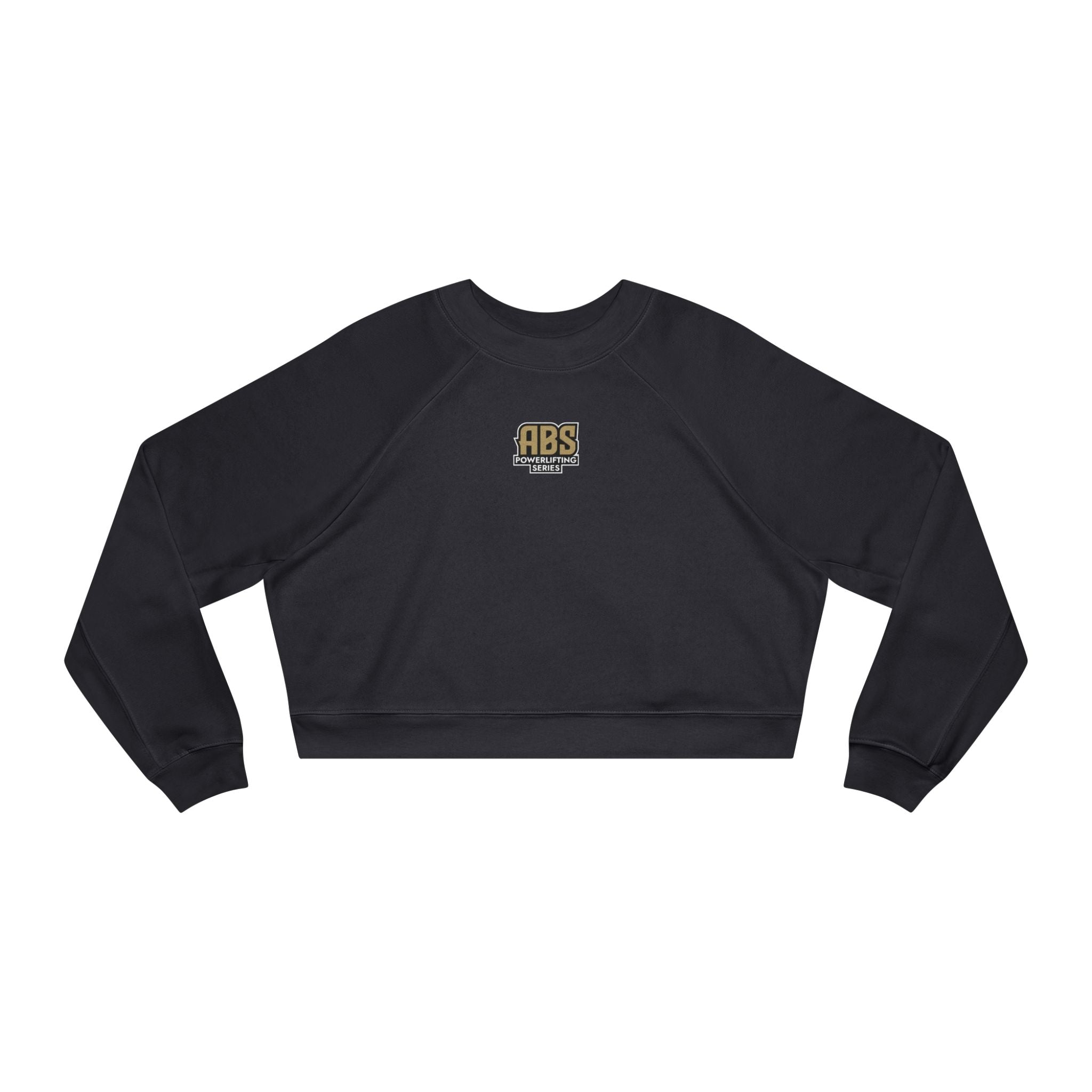 Cropped Pullover — ‘ABS’ Vintage Logo Black Fleece