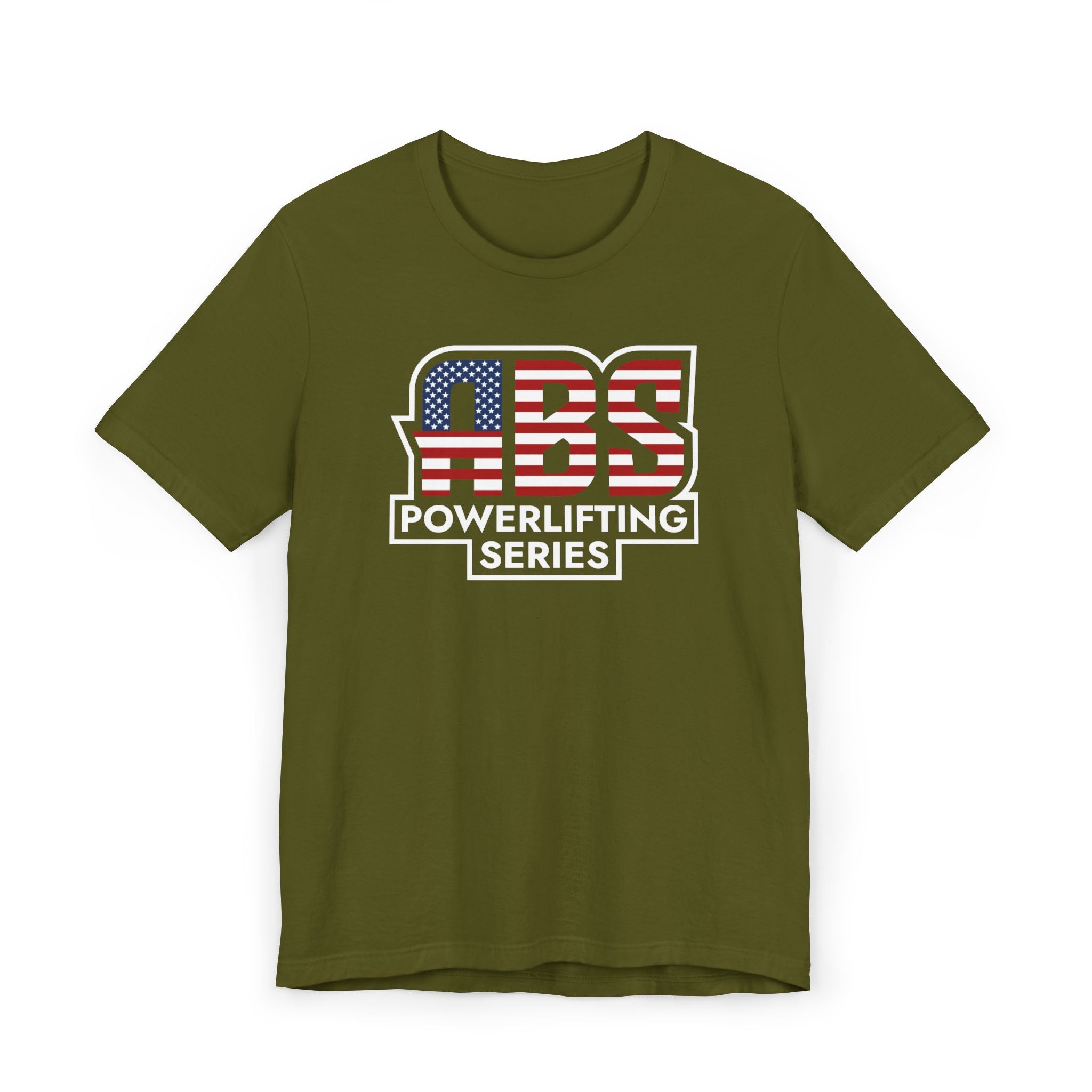 Powerlifting T-Shirt — "ABS Powerlifting Series" USA Flag Design
