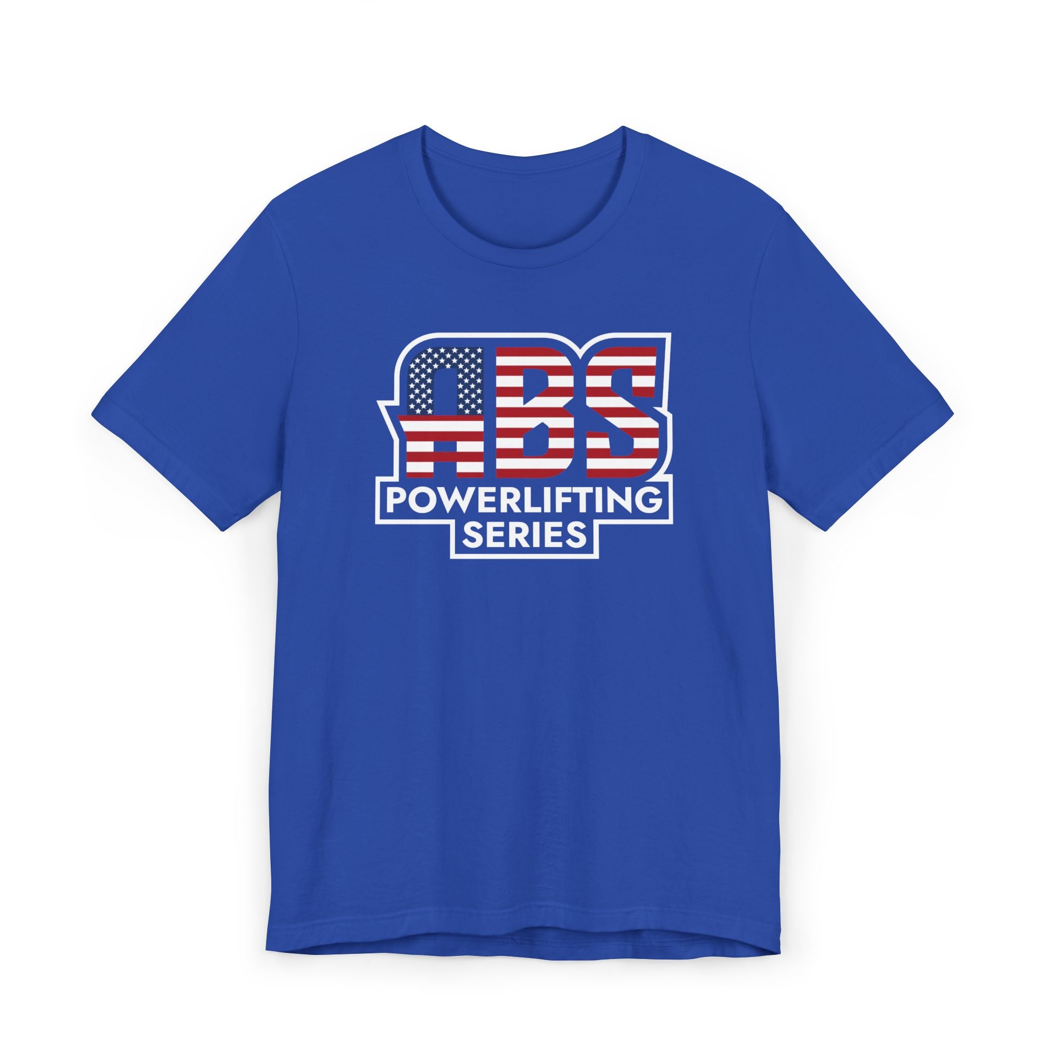 Powerlifting T-Shirt — "ABS Powerlifting Series" USA Flag Design