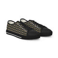 Men's Low Top Sneakers — Black Gold Pattern 'ABS' Accent