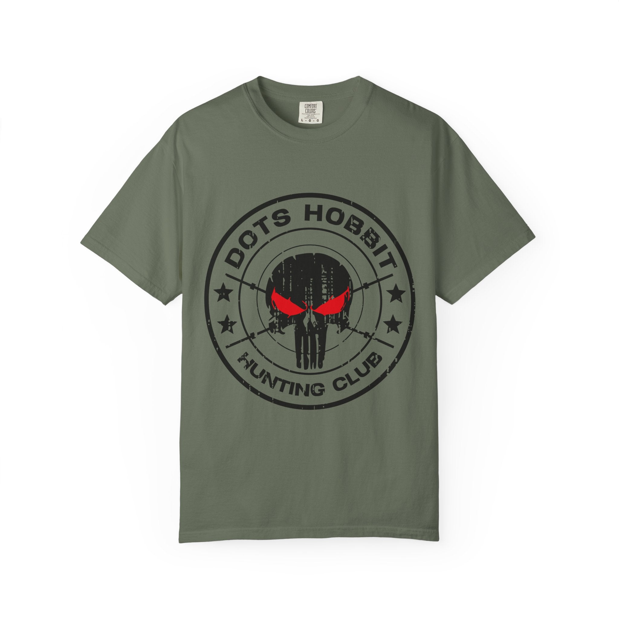 "Dots Hobbit" Skull Logo Cotton T‑Shirt