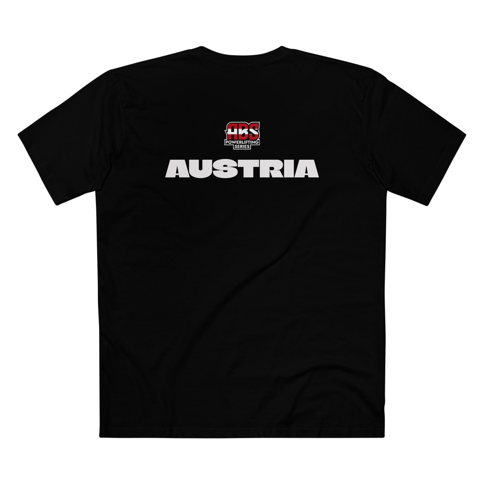 ABS Powerlifting Tee- Austria Small Chest Logo