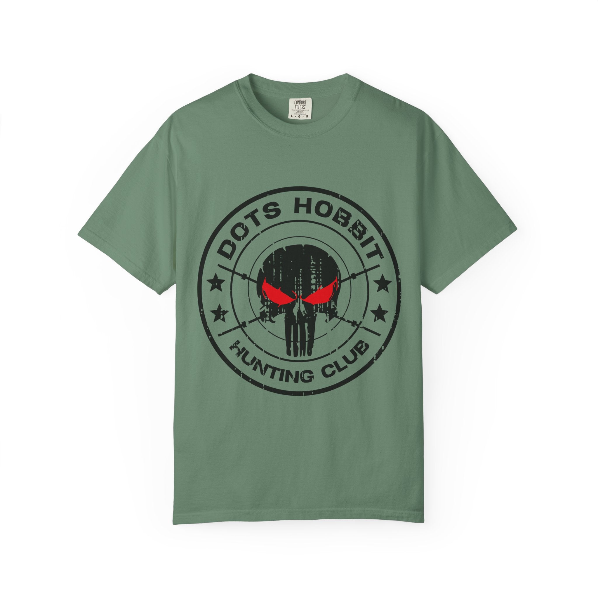 "Dots Hobbit" Skull Logo Cotton T‑Shirt