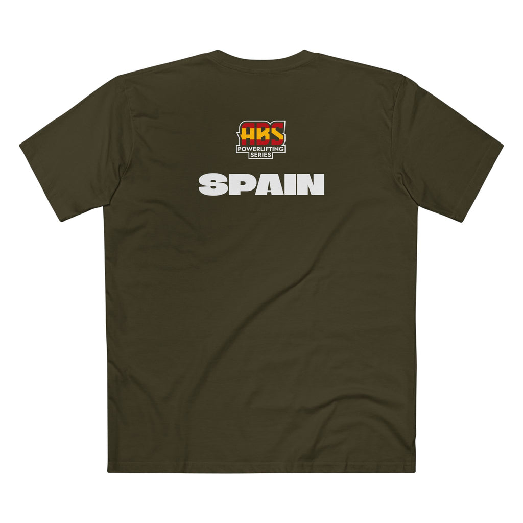 Powerlifting Series Tee — Small Logo with "SPAIN" Back Print