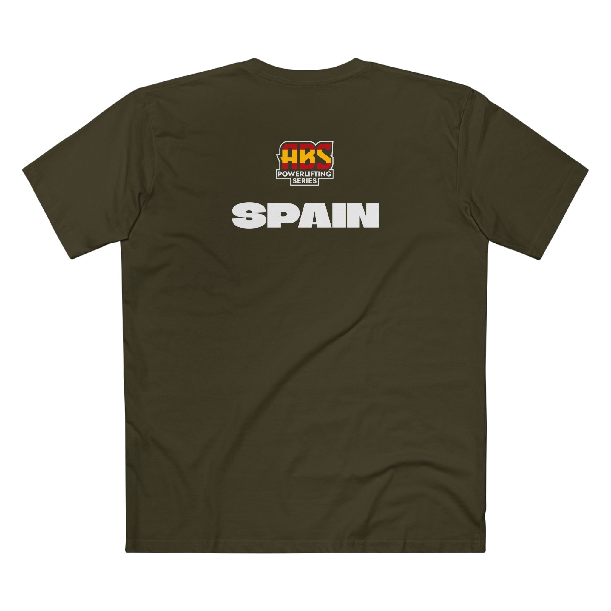 Powerlifting Series Tee — Small Logo with "SPAIN" Back Print