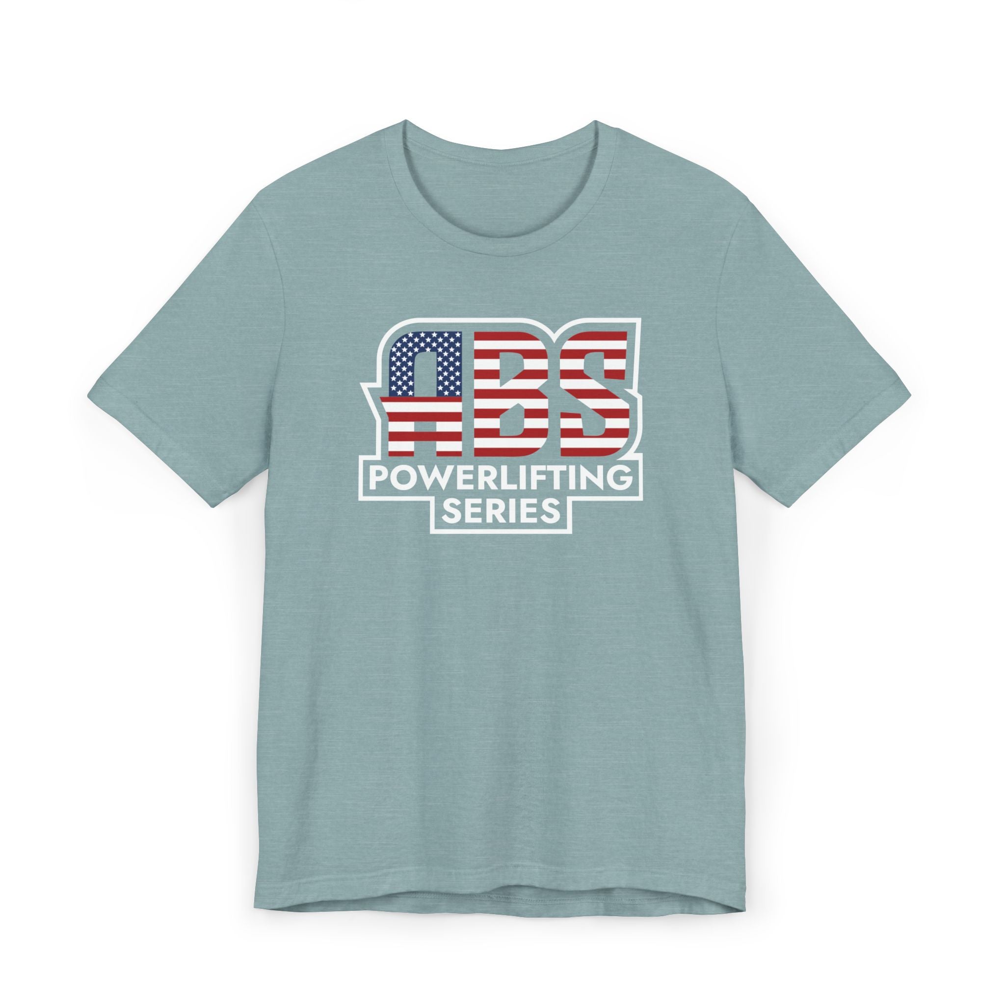 Powerlifting T-Shirt — "ABS Powerlifting Series" USA Flag Design