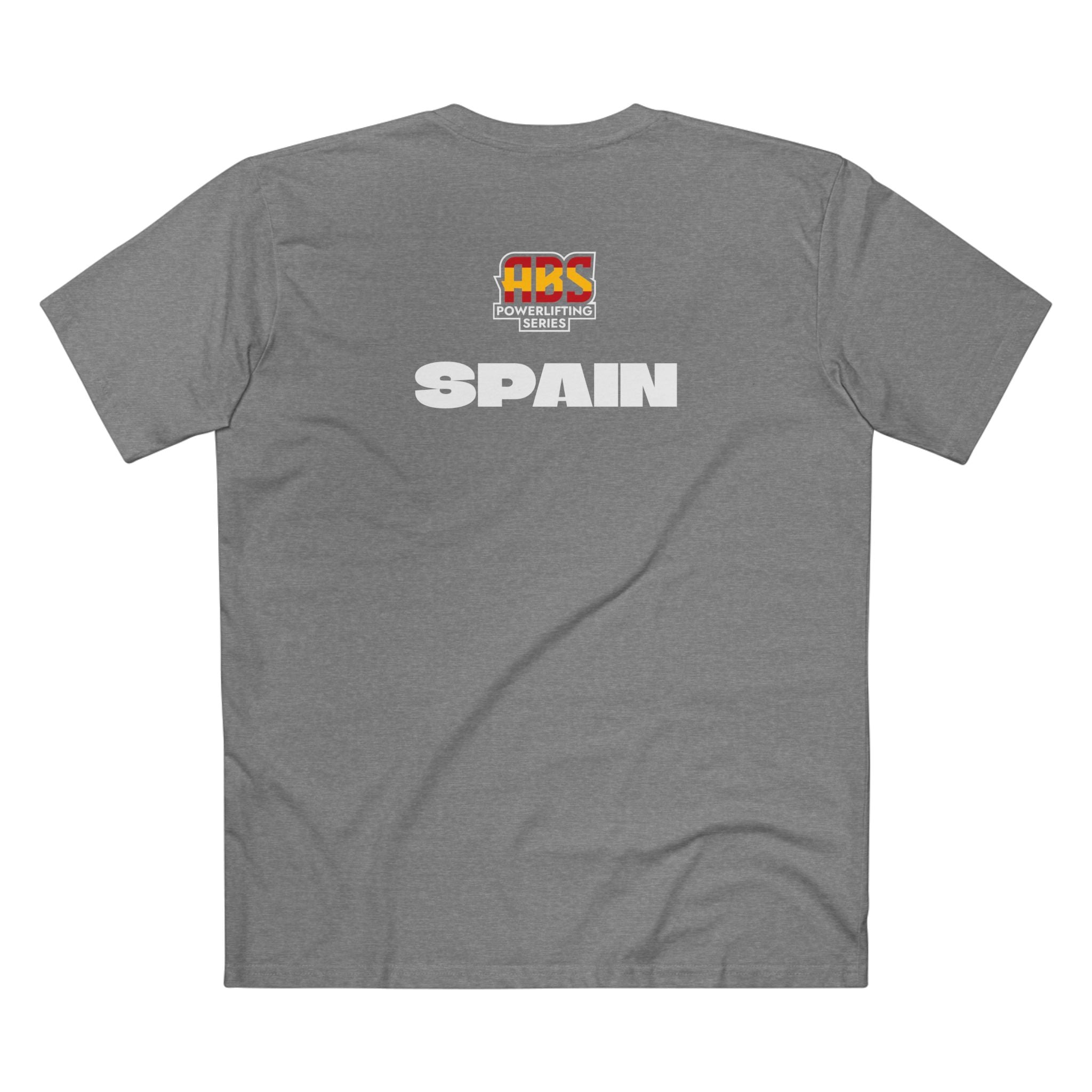 Powerlifting Series Tee — Small Logo with "SPAIN" Back Print