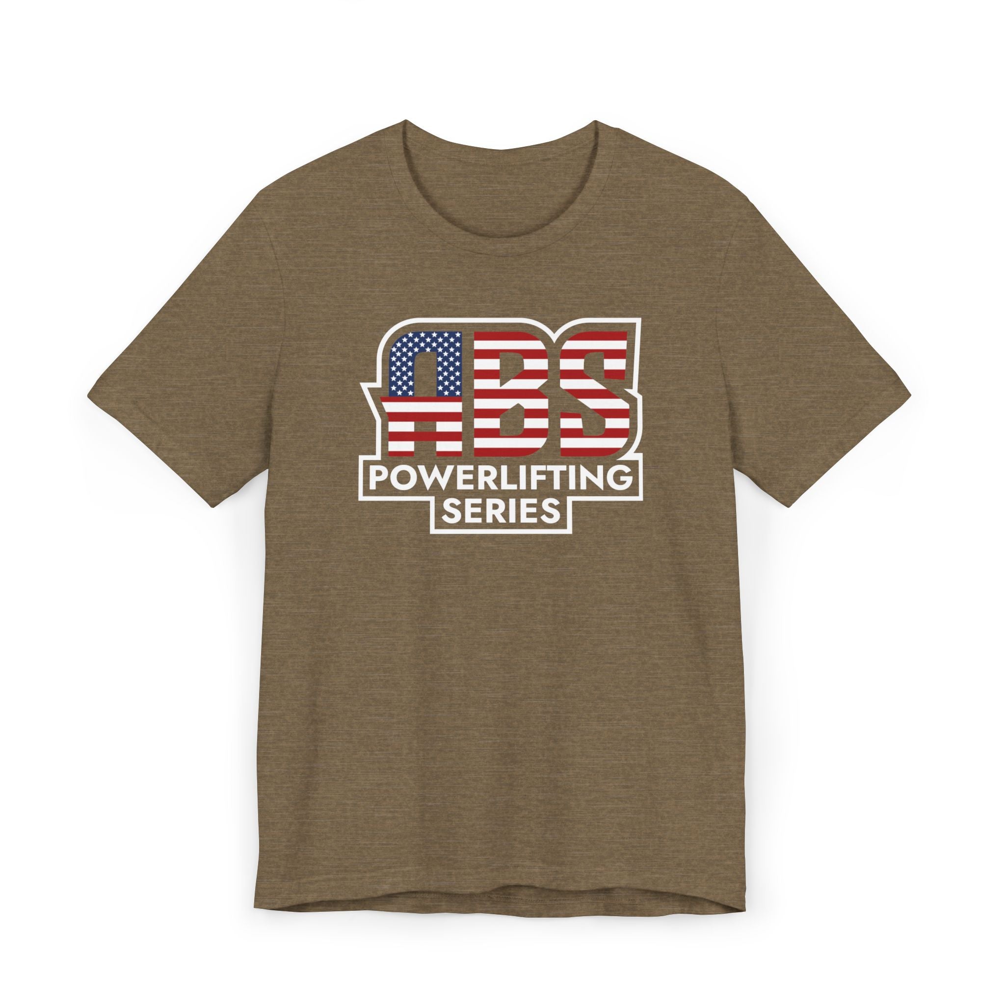 Powerlifting T-Shirt — "ABS Powerlifting Series" USA Flag Design