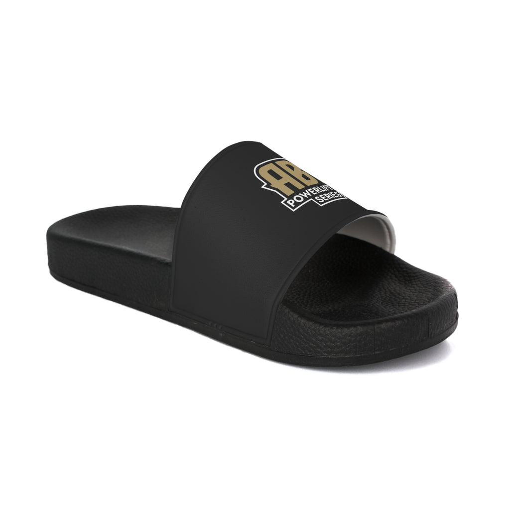 RBS Powerlifting Slides — Men's Black Athletic Slide Sandals