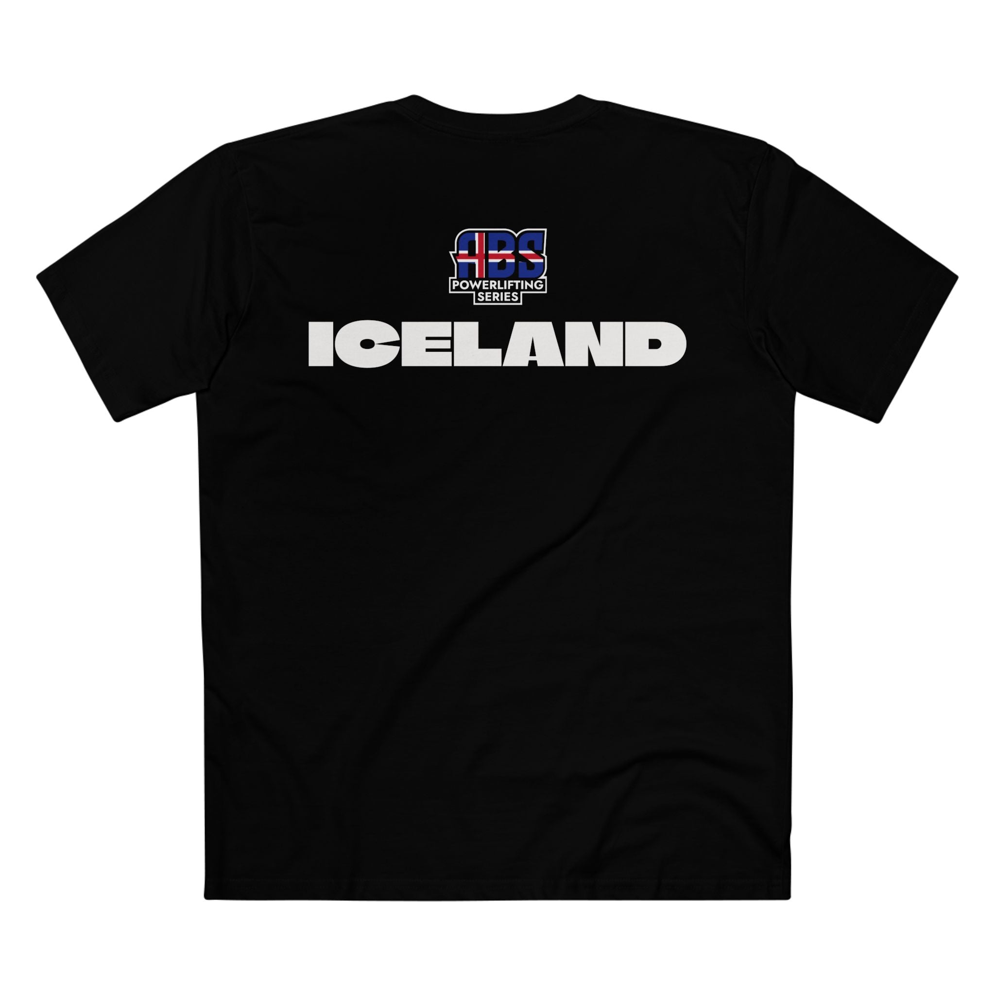 ABS Powerlifting T-shirts- Iceland Small Logo
