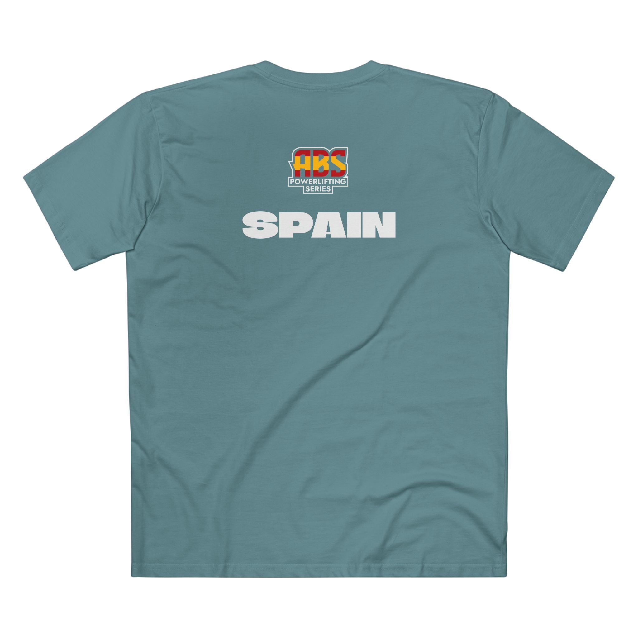 Powerlifting Series Tee — Small Logo with "SPAIN" Back Print