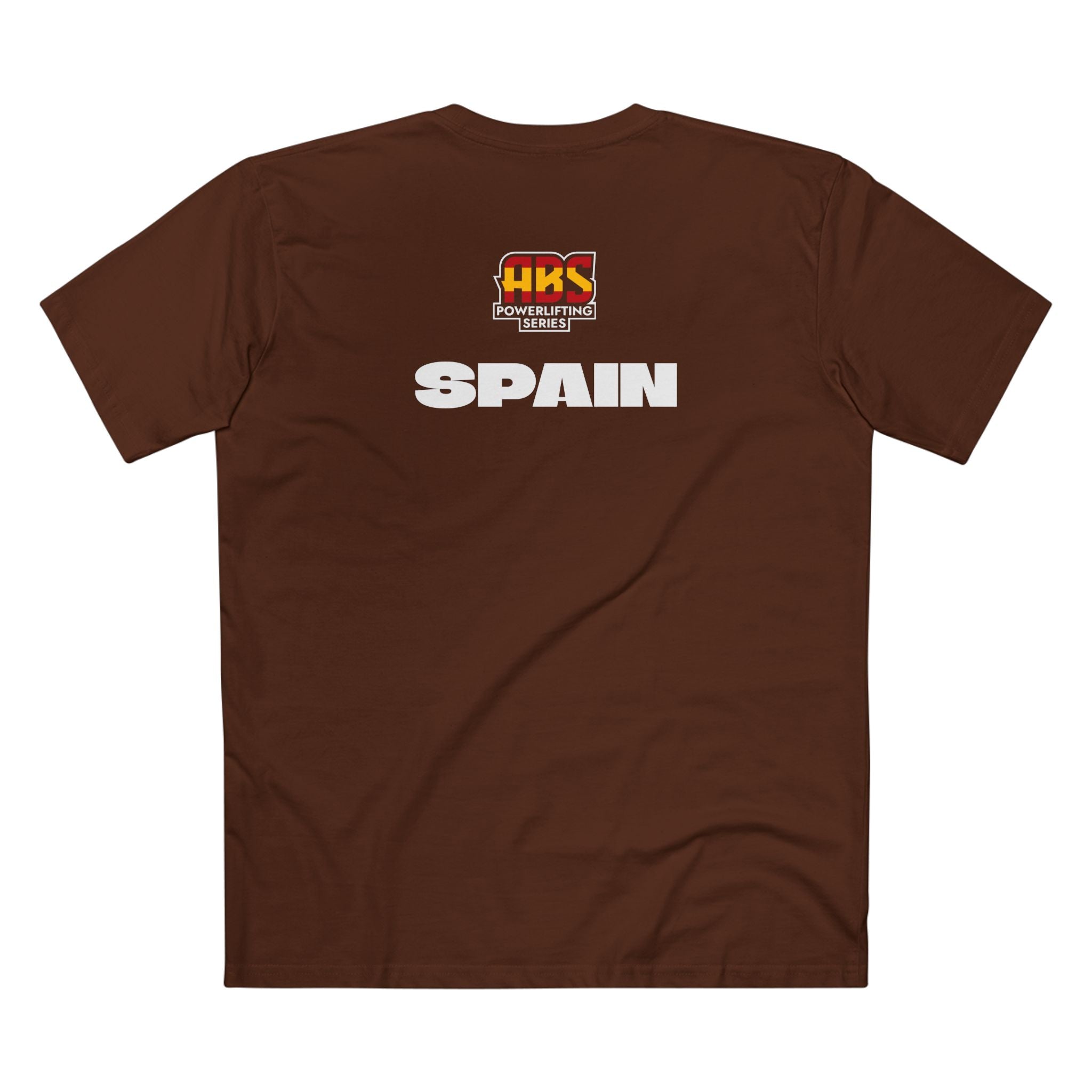 Powerlifting Series Tee — Small Logo with "SPAIN" Back Print