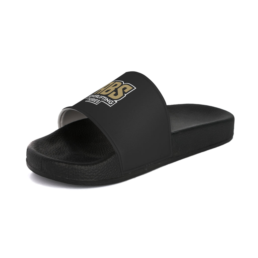 RBS Powerlifting Slides — Men's Black Athletic Slide Sandals